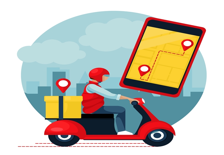 음식 배달 사진