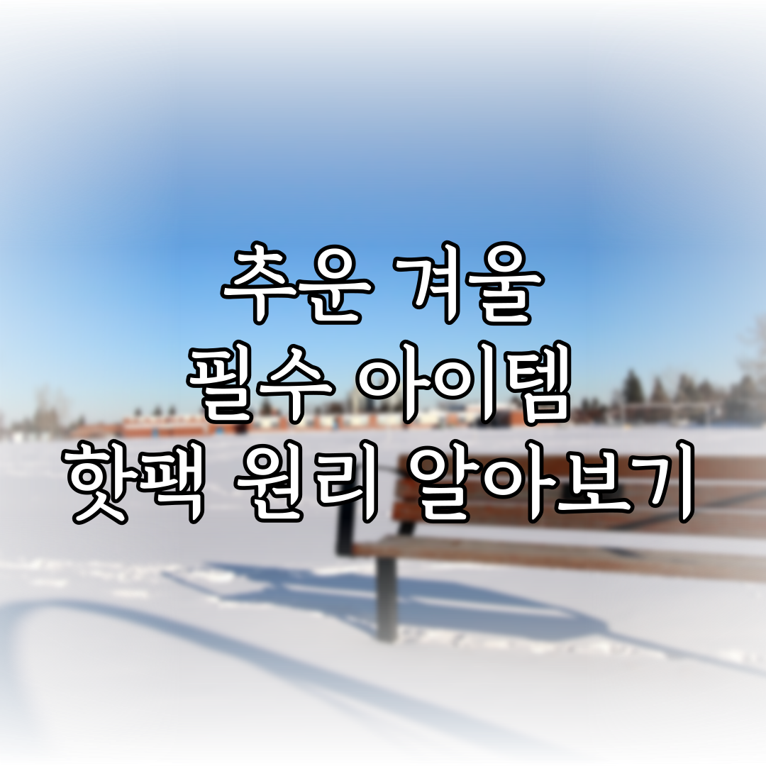 추운 겨울 필수 아이템, 핫팩 원리 알아보기 특성 이미지