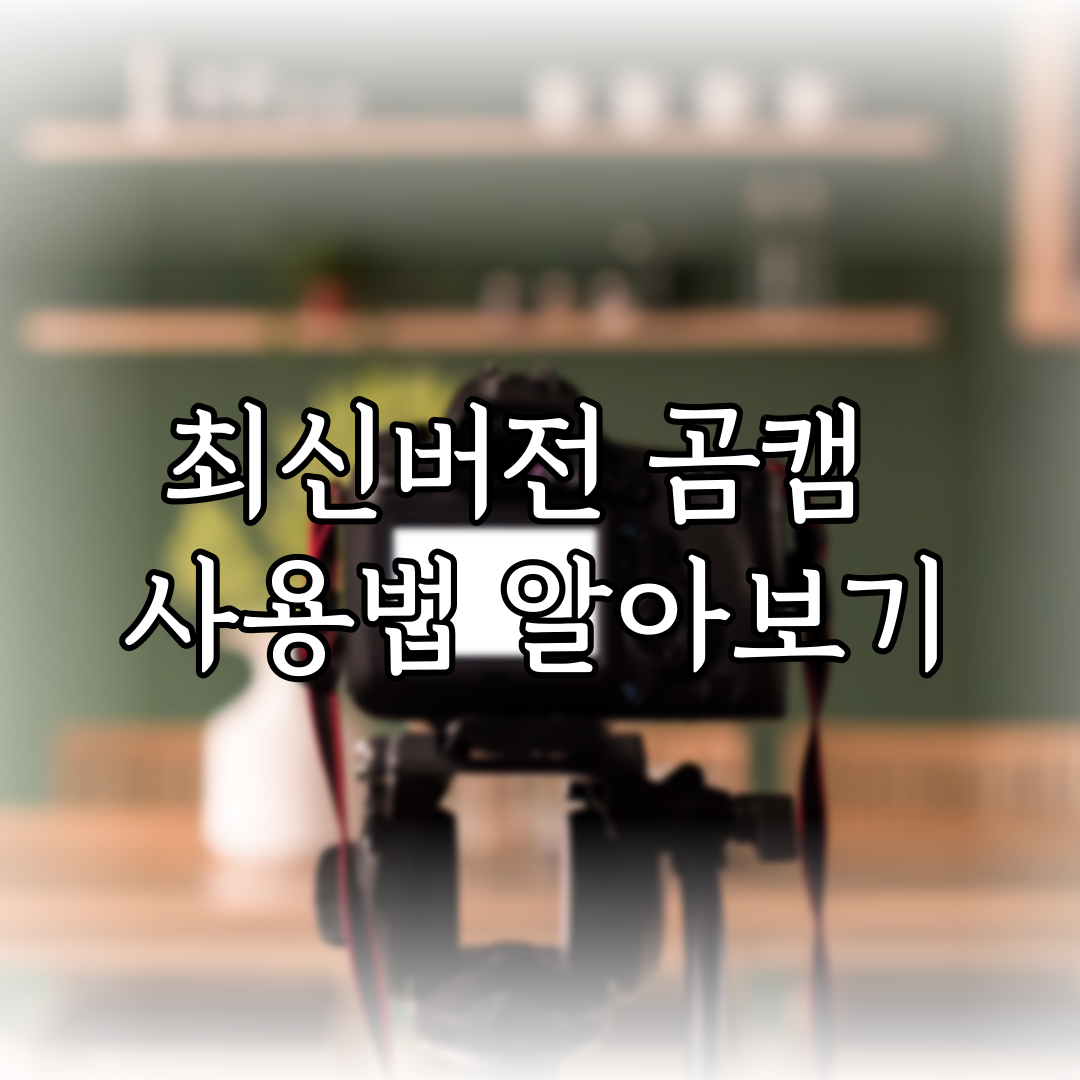 최신버전 곰캠 사용법 알아보기 특성 이미지