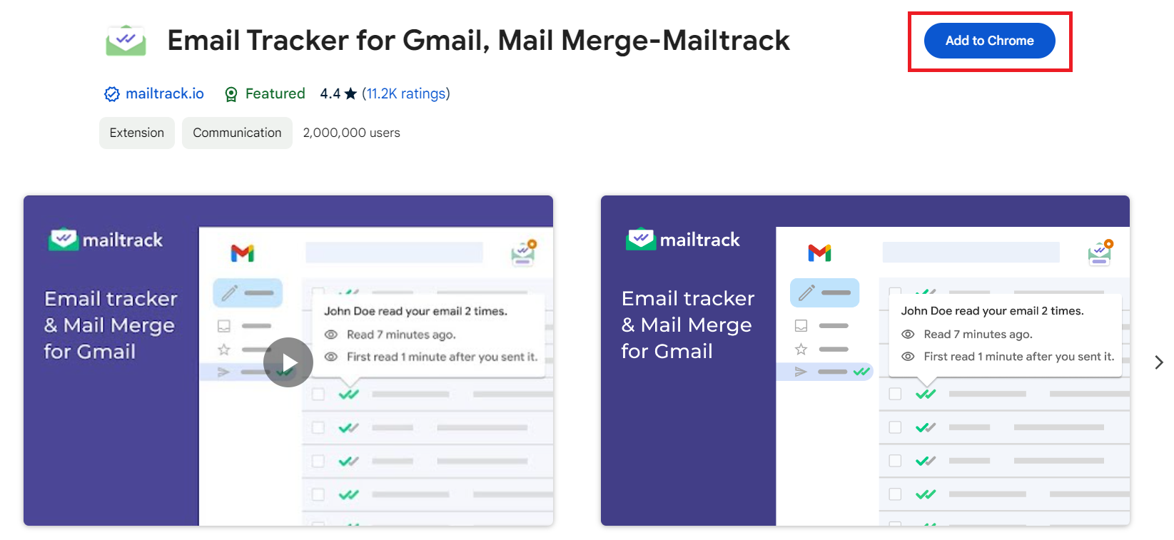 mailtrack 앱 크롬 추가 사진