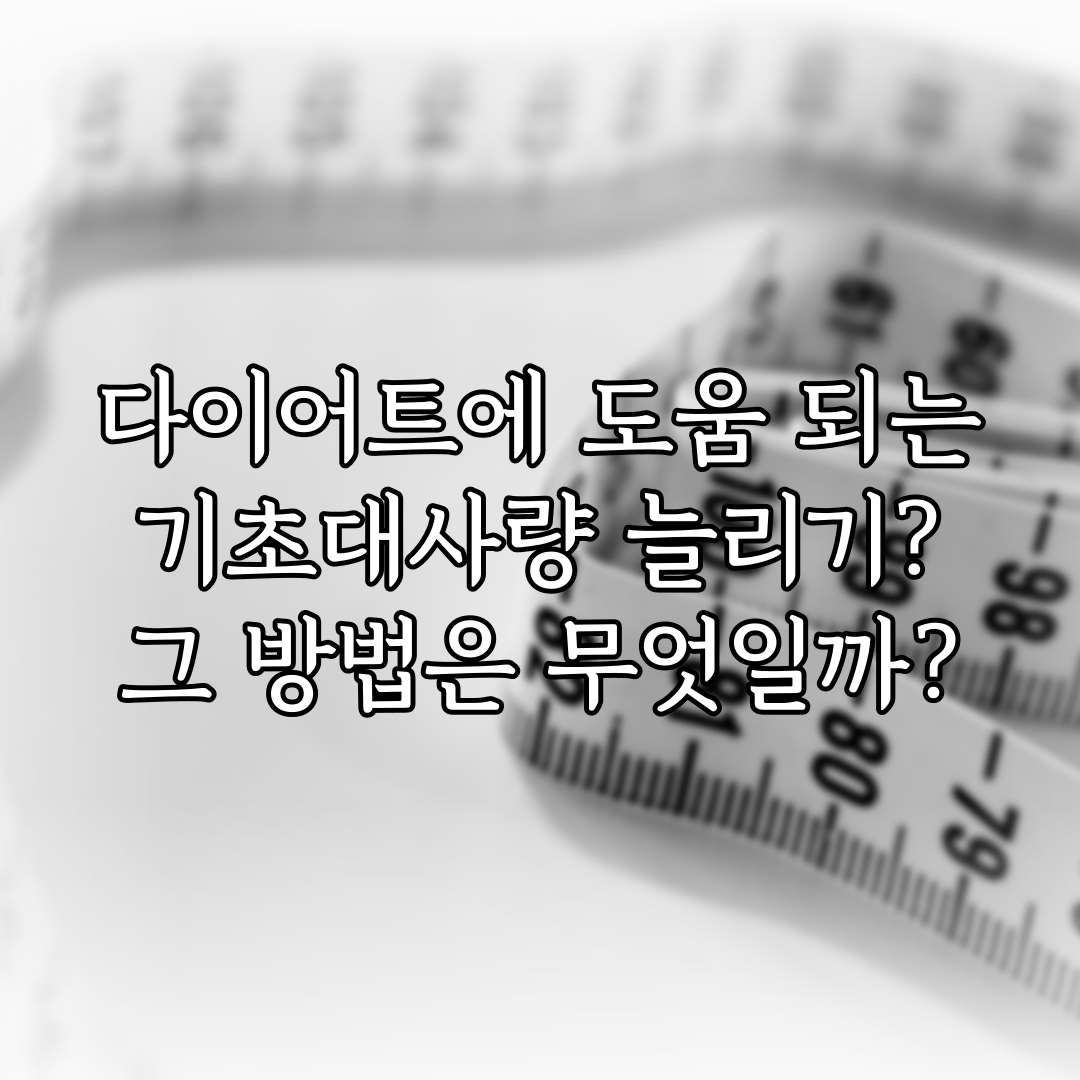 다이어트에 도움 되는 기초대사량 늘리기? 그 방법은 무엇일까? 특성 이미지