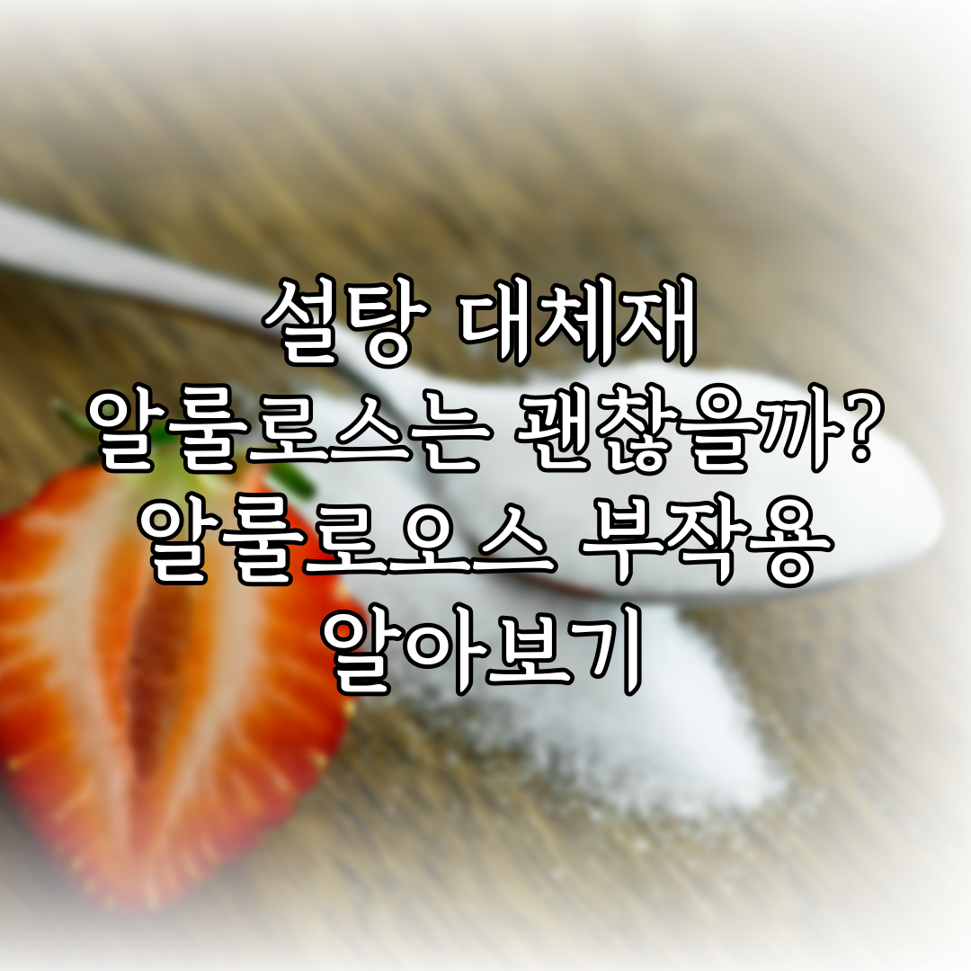 설탕 대체재 알룰로스는 괜찮을까? 알룰로오스 부작용 알아보기 (2024년 02월) 특성 이미지