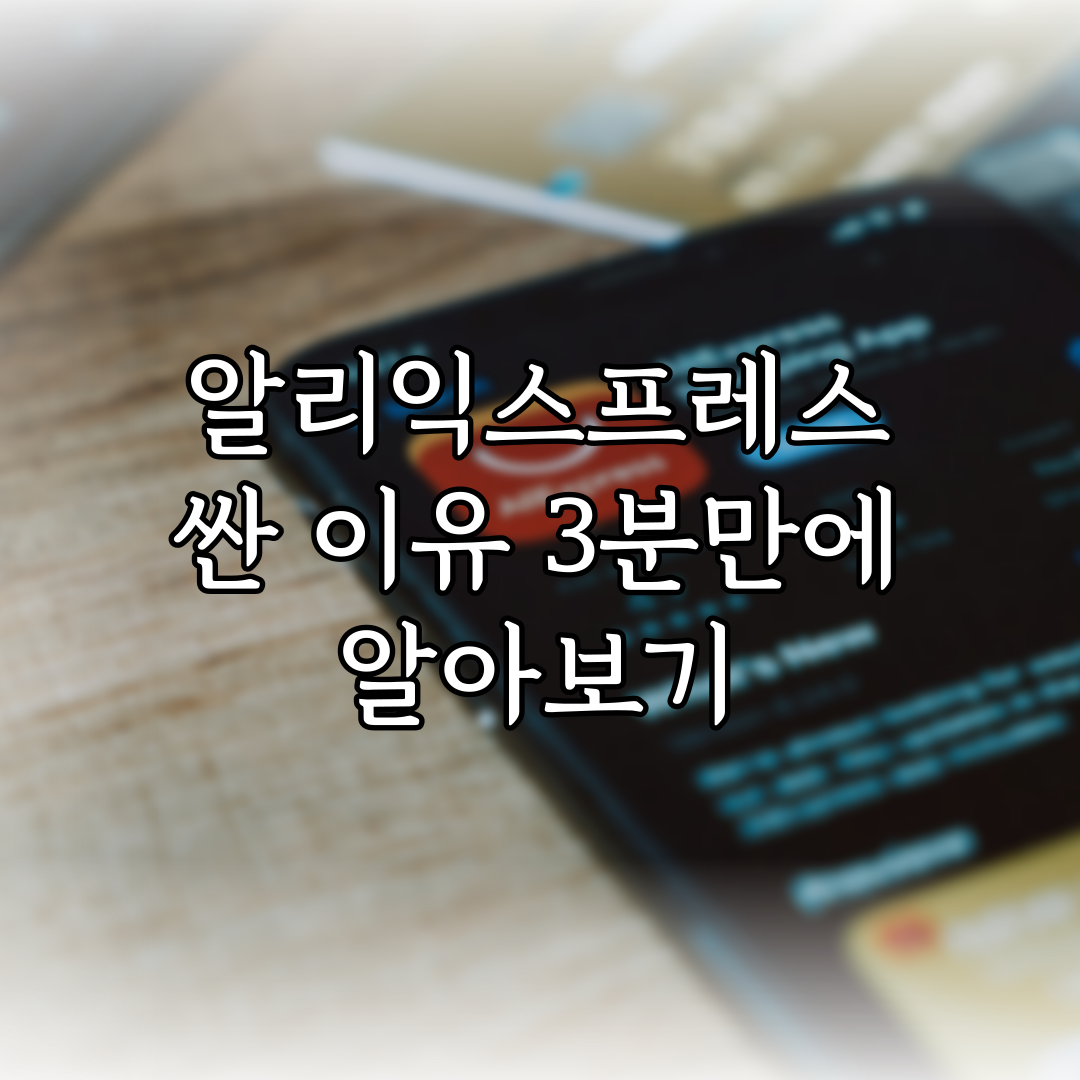 알리익스프레스 싼 이유 3분만에 알아보기 특성 이미지