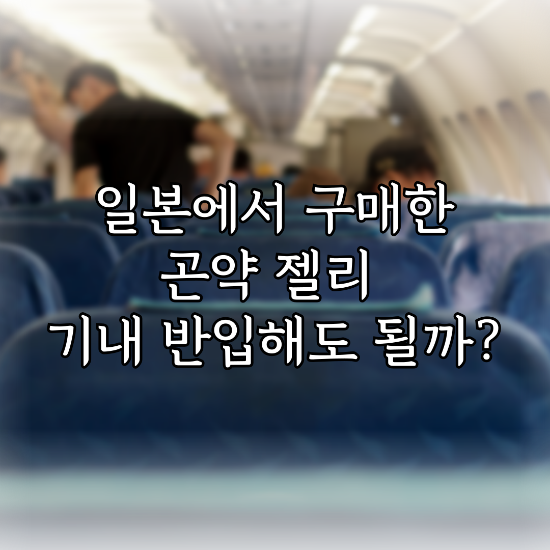 일본에서 구매한 곤약 젤리 기내 반입해도 될까? 특성 이미지