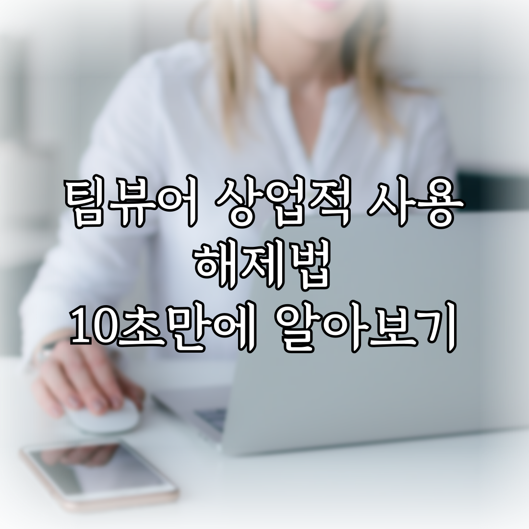 팀뷰어 상업적 사용 해제법 10초만에 알아보기 특성 이미지
